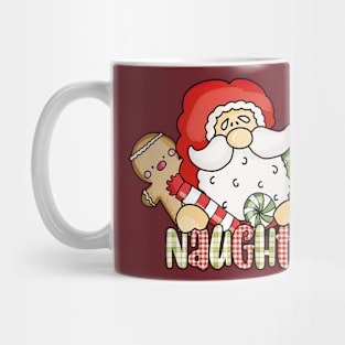 Naughty or Nice Shirt Matching Christmas Couples Costume Mug